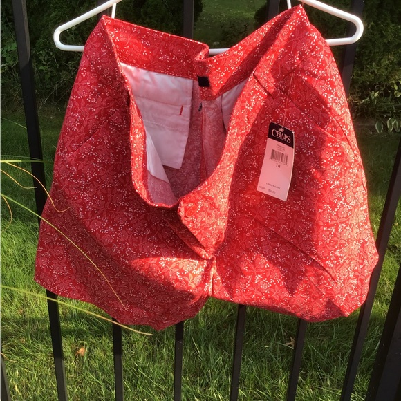 NWT chaps shorts great for red, white, and blue holidays!  Size 14 - Picture 2 of 5